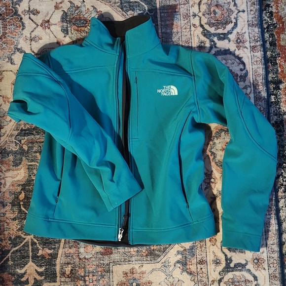 Women's Medium Northface shell winter jacket. Turquoise. - Picture 2 of 4
